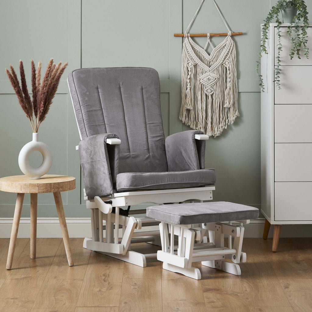 gray nursery chair